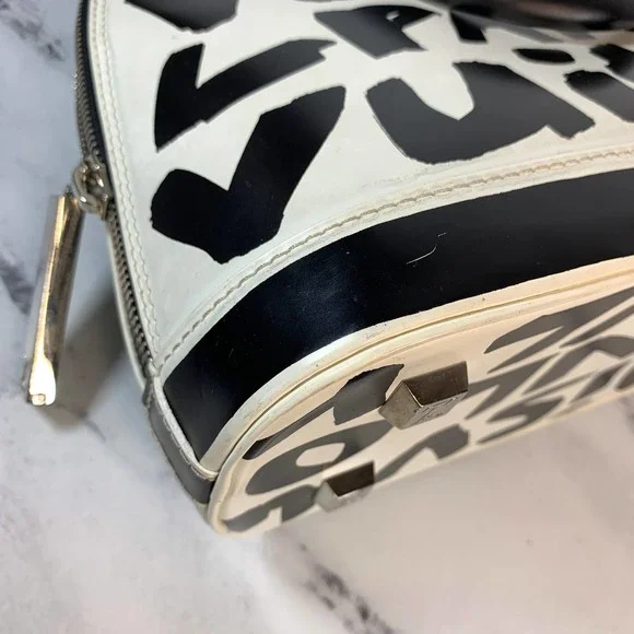 ❌❌ Louis Vuitton Graffiti Alma bag vintage tote Stephen Sprouse black/white - Picture 15 of 16